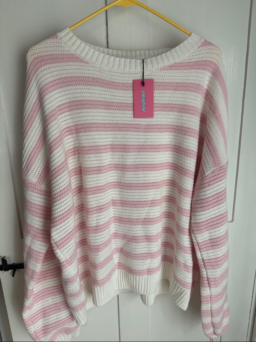 NWT Striped Crew Sweater from Edikted